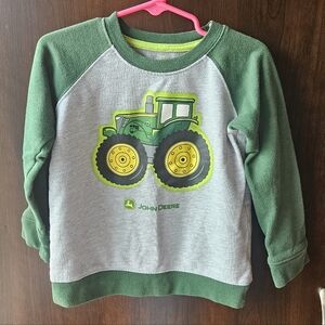 John Deere Kids Green and Gray Tractor Sweatshirt